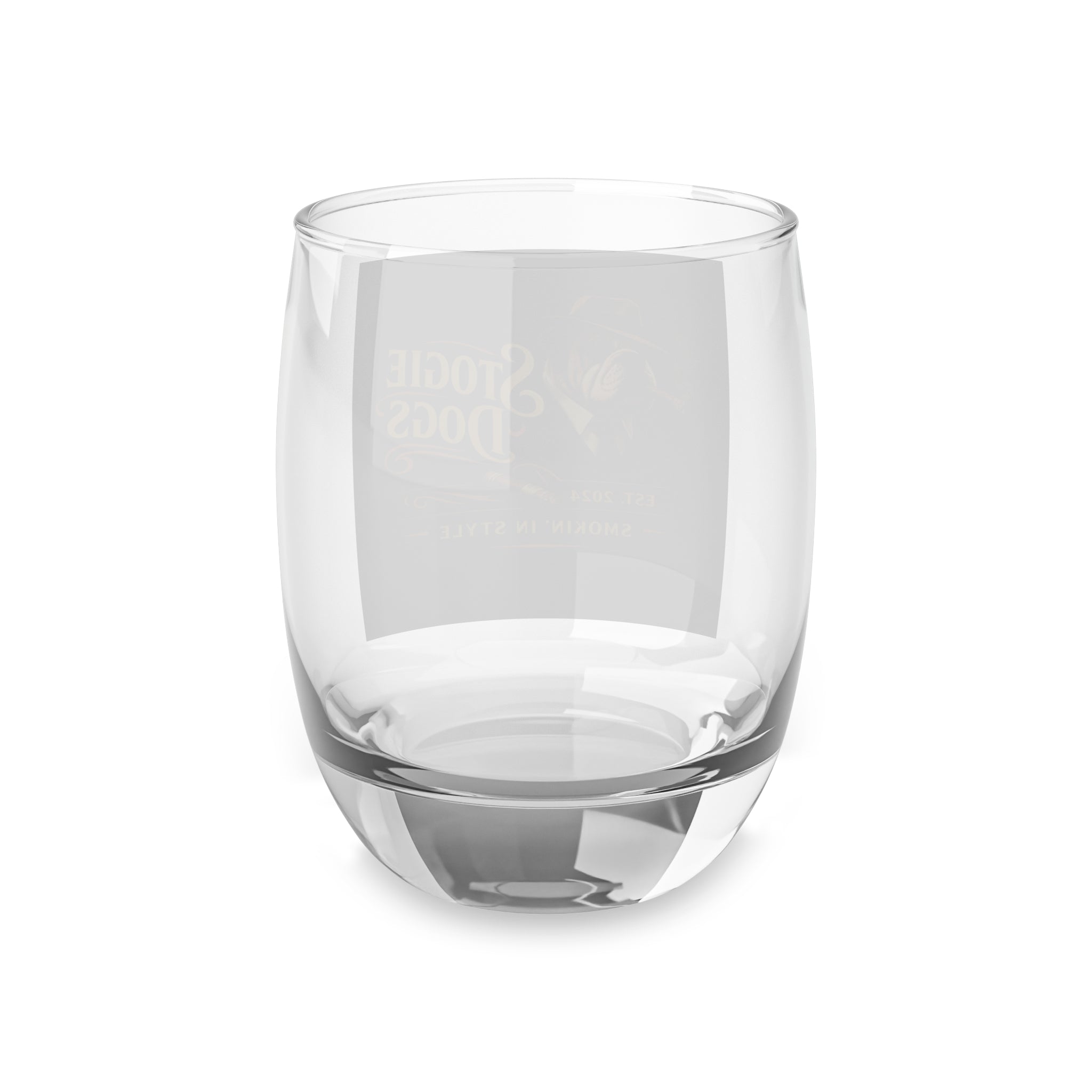 Whiskey Glass — 'Stogie Dogs' Vintage Bulldog Logo Whiskey Tumbler, Smokin' In Style Bar Gift