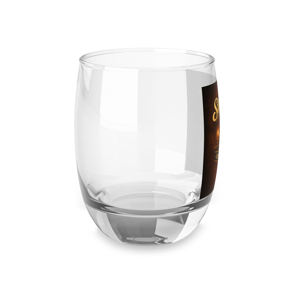 Whiskey Glass — "Stogie Dogs: Livin' the High Life" Whiskey Tumbler, Funny Cigar-Loving Bulldog Bar Glass Gift