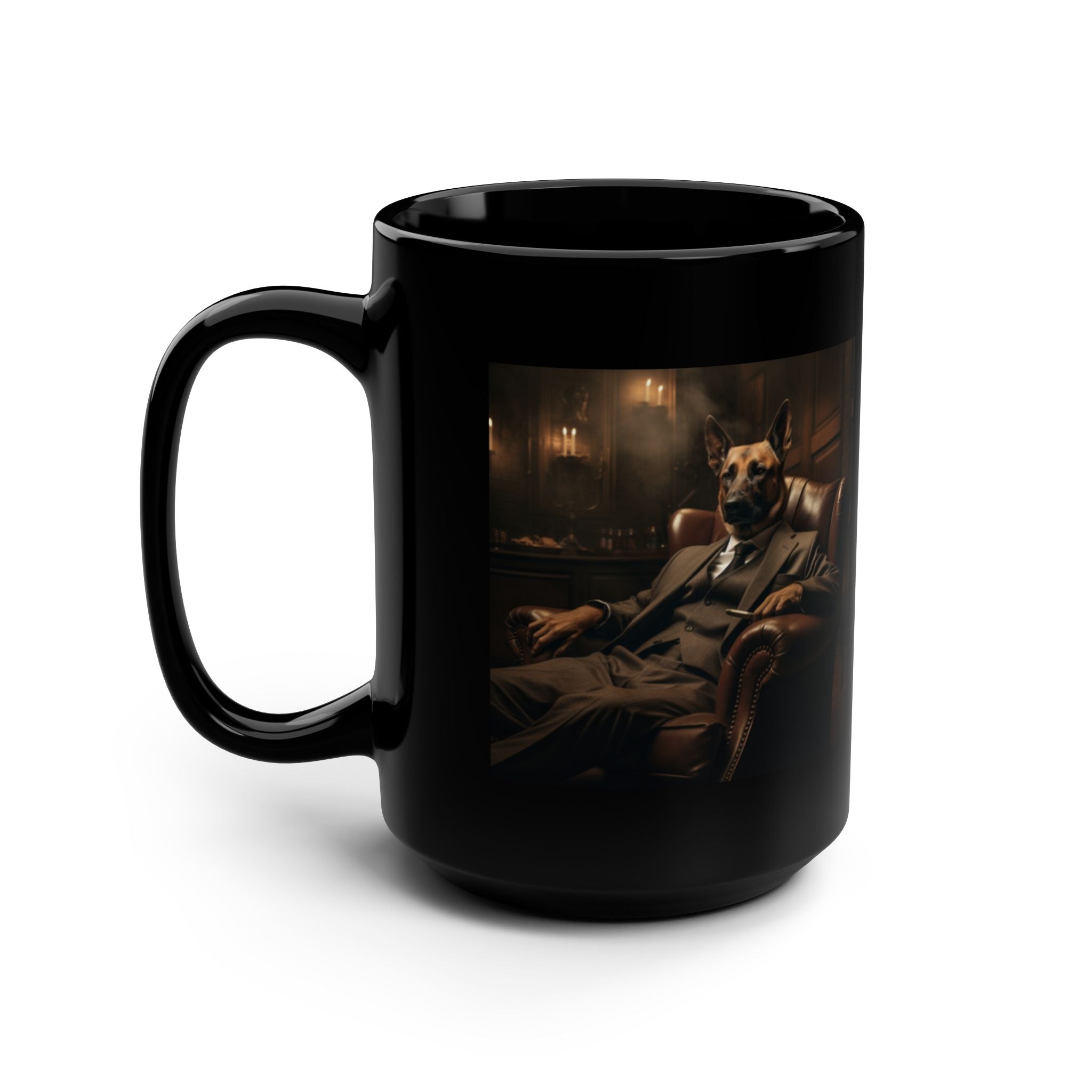 Stogie Dogs Cigar Lounge Mug – German Shepherd Edition