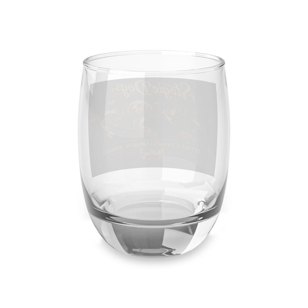 Whiskey Glass — "Stogie Dogs: Classy Canines, Smokin' Stogies" Bar Glass