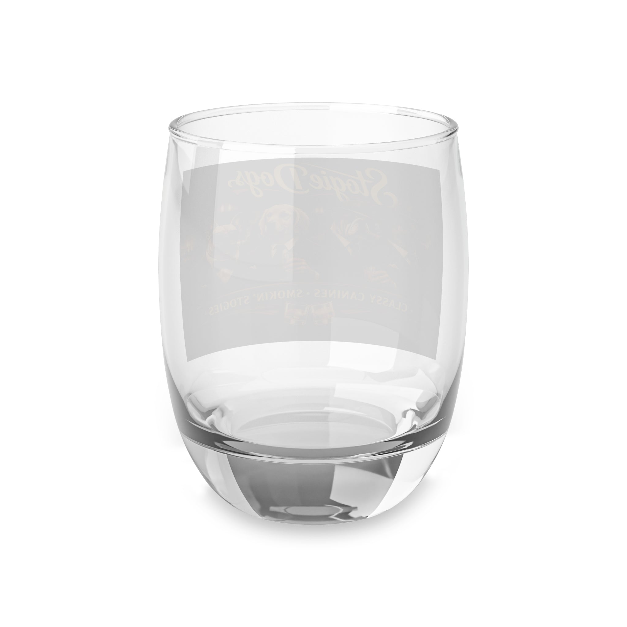 Whiskey Glass — "Stogie Dogs: Classy Canines, Smokin' Stogies" Bar Glass