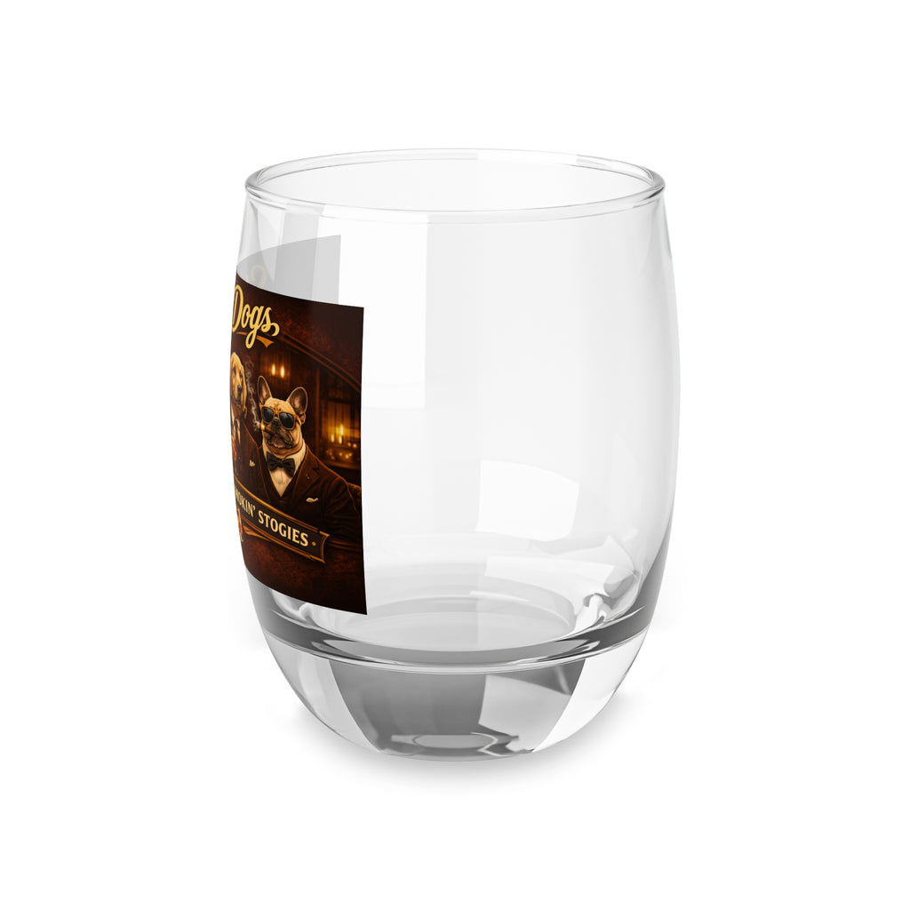 Whiskey Glass — "Stogie Dogs: Classy Canines, Smokin' Stogies" Bar Glass