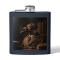 Dapper Dachshund Flask — 6oz Stainless Steel Pocket Hip Flask