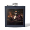 6oz Stainless Steel Flask — Distinguished Boxer Dog Portrait Design