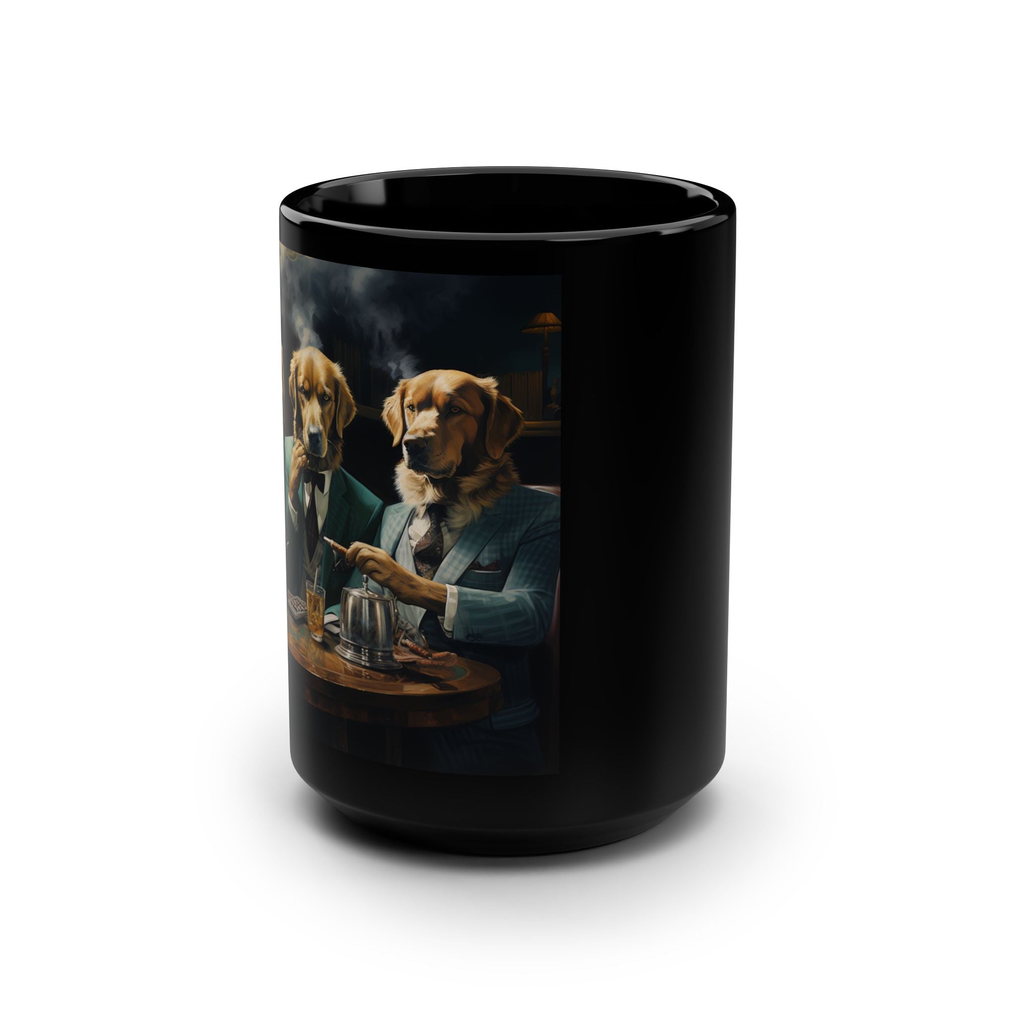 Stogie Dogs Cigar Lounge Mug – Golden Retrievers Edition