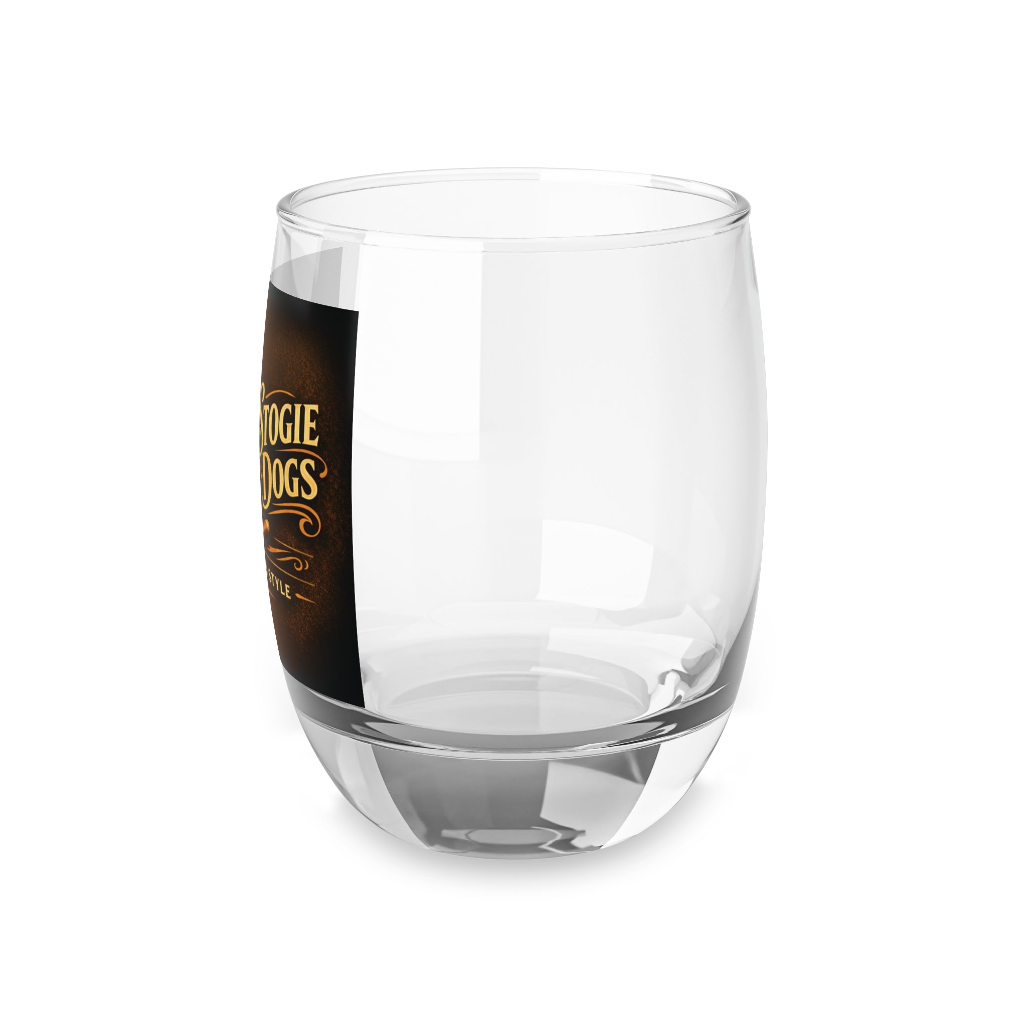 Whiskey Glass — 'Stogie Dogs' Vintage Bulldog Logo Whiskey Tumbler, Smokin' In Style Bar Gift
